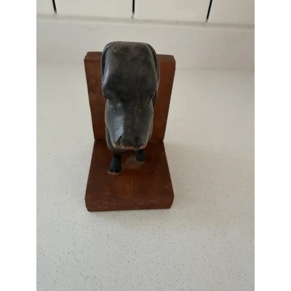 Vintage Dachshund Dog Book End Head Only
